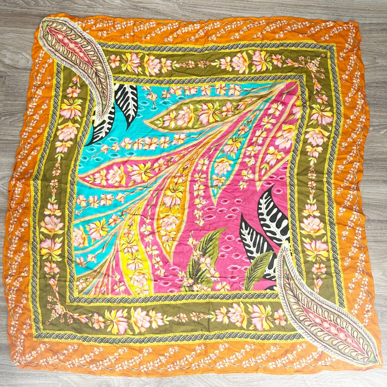 Agua Bendita Verona Lula Scarf Swim Sarong Cover Up Tropical Resortwear OS - Image 3