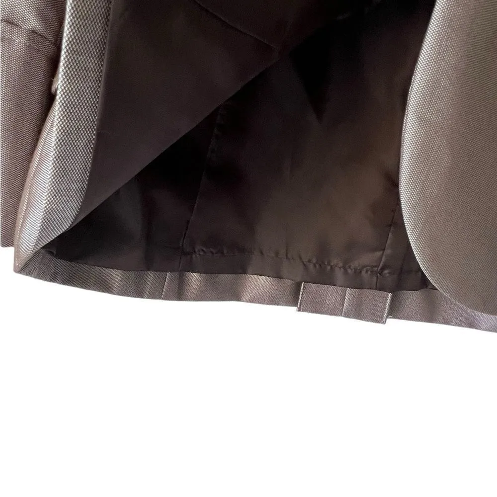 NINE WEST Women’s Suit Classic blazer & skirt brown  3/4 Puff Sleeves Size 12. - Image 12