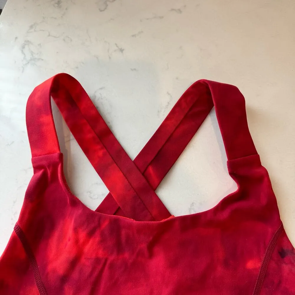 Glyder Full Force sports bra cherry tie dye performance workout exercise size S - Image 4