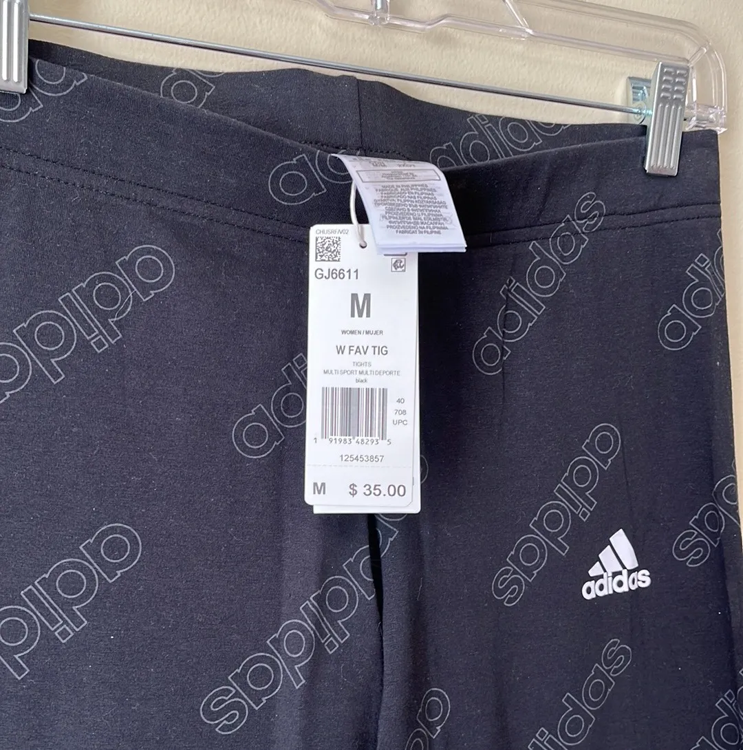 Adidas Sport Tights With  Logo All Over - Image 4
