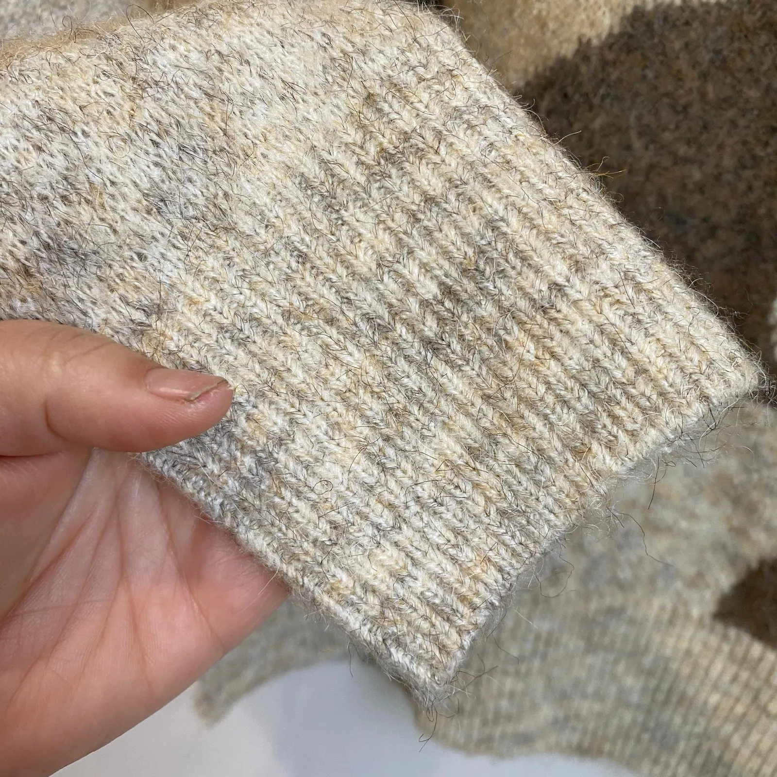 Anthropologie Moth Camo Knit Pullover Sweater Brown Tan S Soft Cozy Fall - Image 4