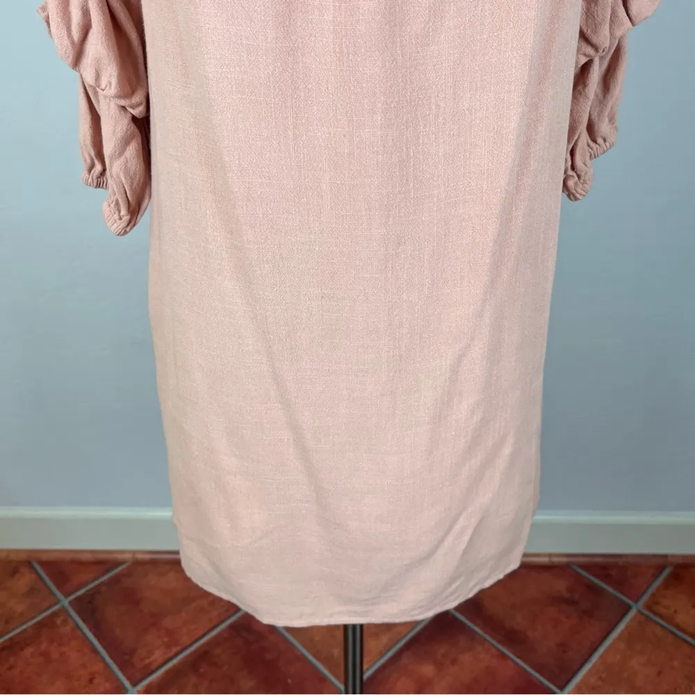 Lulu’s By the Pier Blush Pink Off-the-Shoulder Puff Sleeve Mini Dress - Image 6
