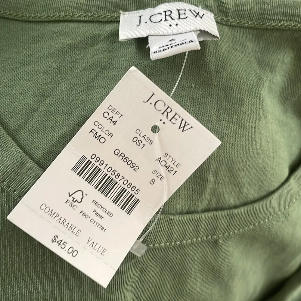 J. Crew Green Tee Shirt Dress Small NEW - Image 6