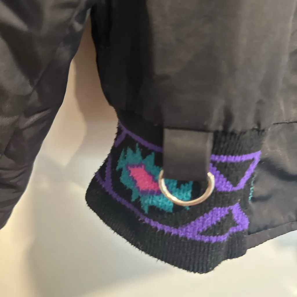 Vintage 80s 90s Arctic Cat Snowmobile Ski Thinsulate Lined Satin Zip Jacket. Purple Size M - Image 12