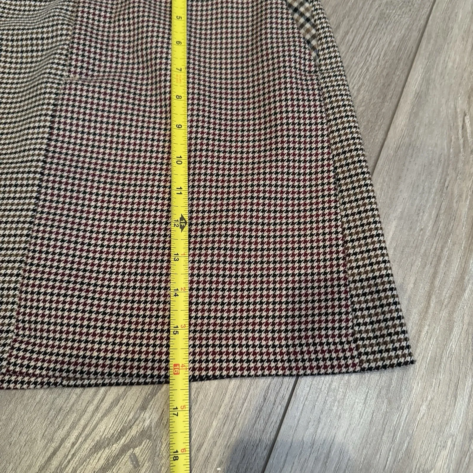 Zara Mini Skirt Wool Tweed Plaid Style Womens Size XS Academia Core Fall Clothes - Image 5