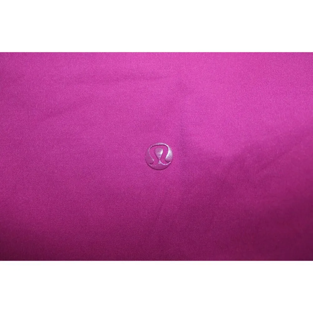 Womens Lululemon Athletica Hot Like Agn Magenta Pink Mesh Capri Leggings Size 8 - Image 3