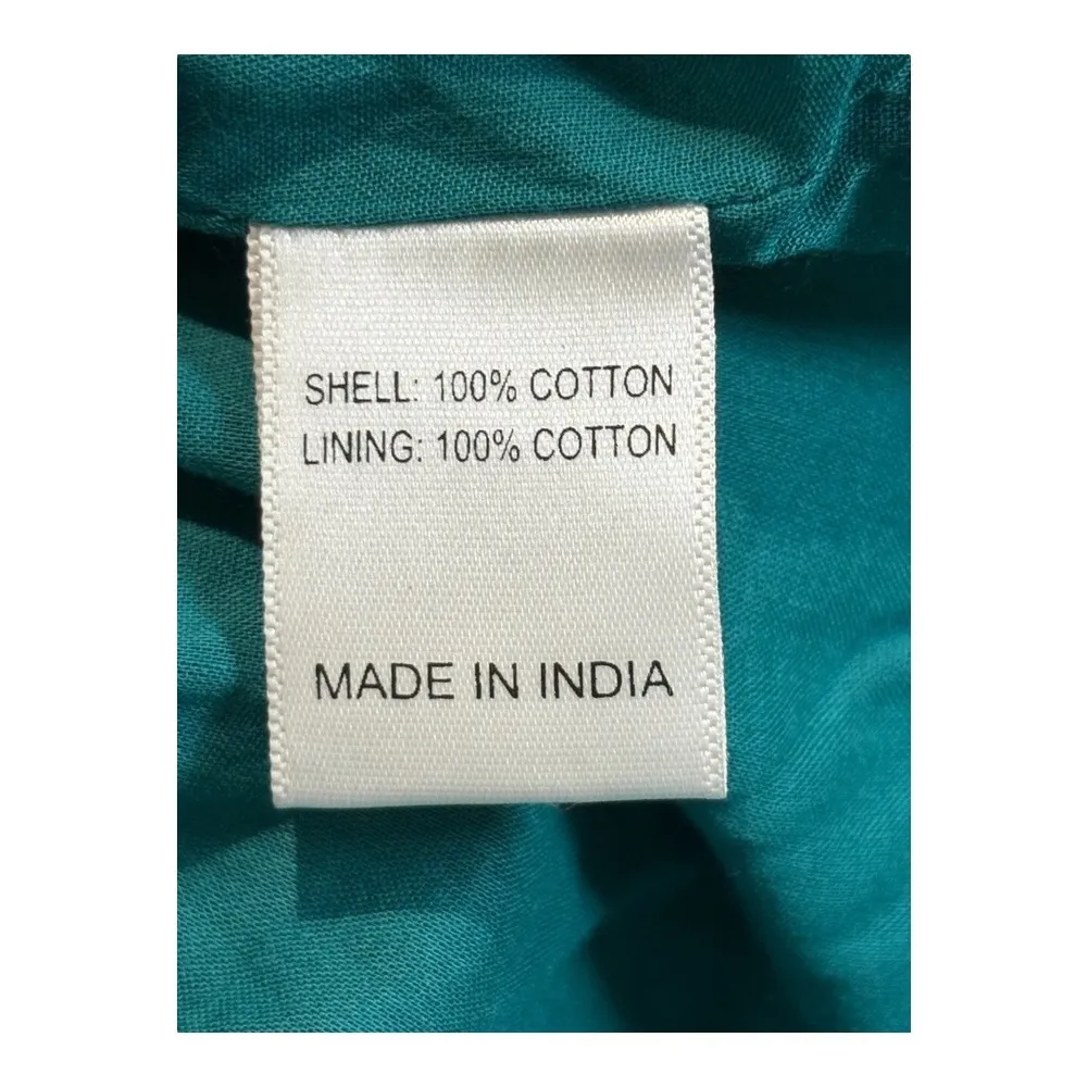 Ivy City Co. Merida Ruffle Dress Puff Sleeve Tiered Teal Green Women Size XL New - Image 15