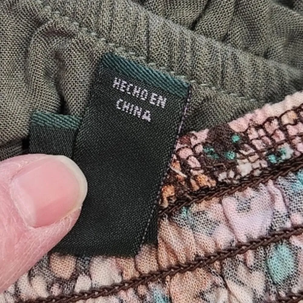 Wild Fable Floral Milkmaid Cottagecore Blouse Long Sleeves Square Neck Small - Image 7