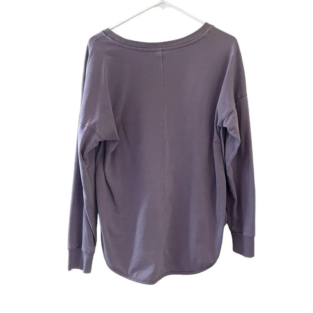 Balance Collection purple athleisure yoga long sleeved sweater shirt women's top - Image 7