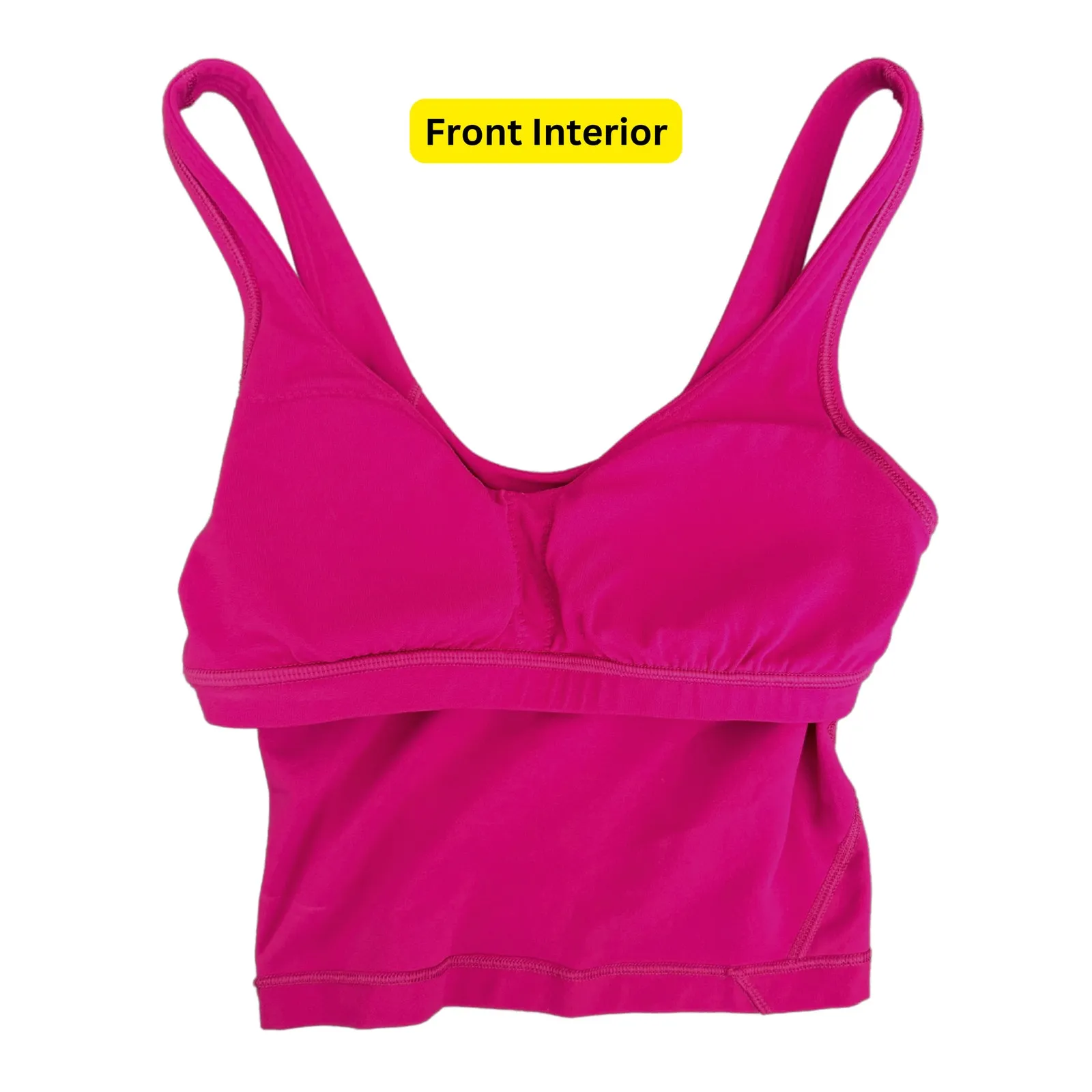 Lululemon Magenta Purple Padded Align Cropped Tank Top Athleisure Women 2 Pink - Image 6