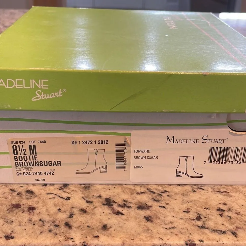 Madeline Stuart Forward Vintage y2K Ankle Boots Size 6.5 Brown Sugar - Image 9