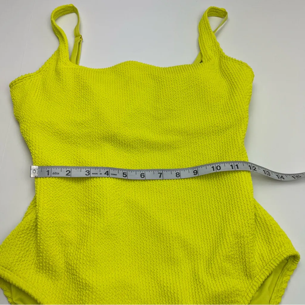 Bleu‎ by Rod Beattie Square Neck One Piece Swimsuit Chartreuse Yellow SZ 12 NEW - Image 10