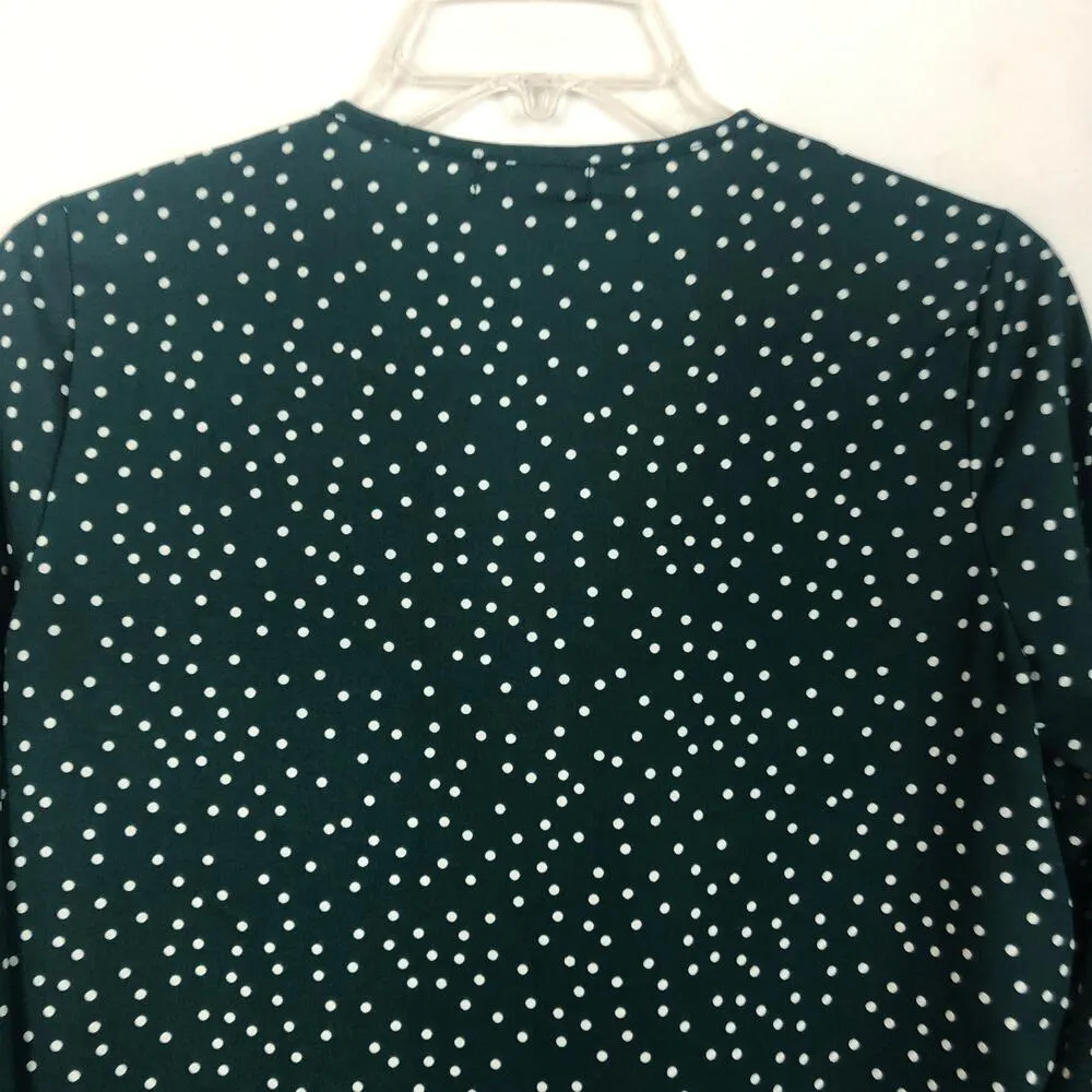 Boohoo Polka Dot Womens Top 6 Chic Minimalist Workwear Casual Office Lightweight - Image 9