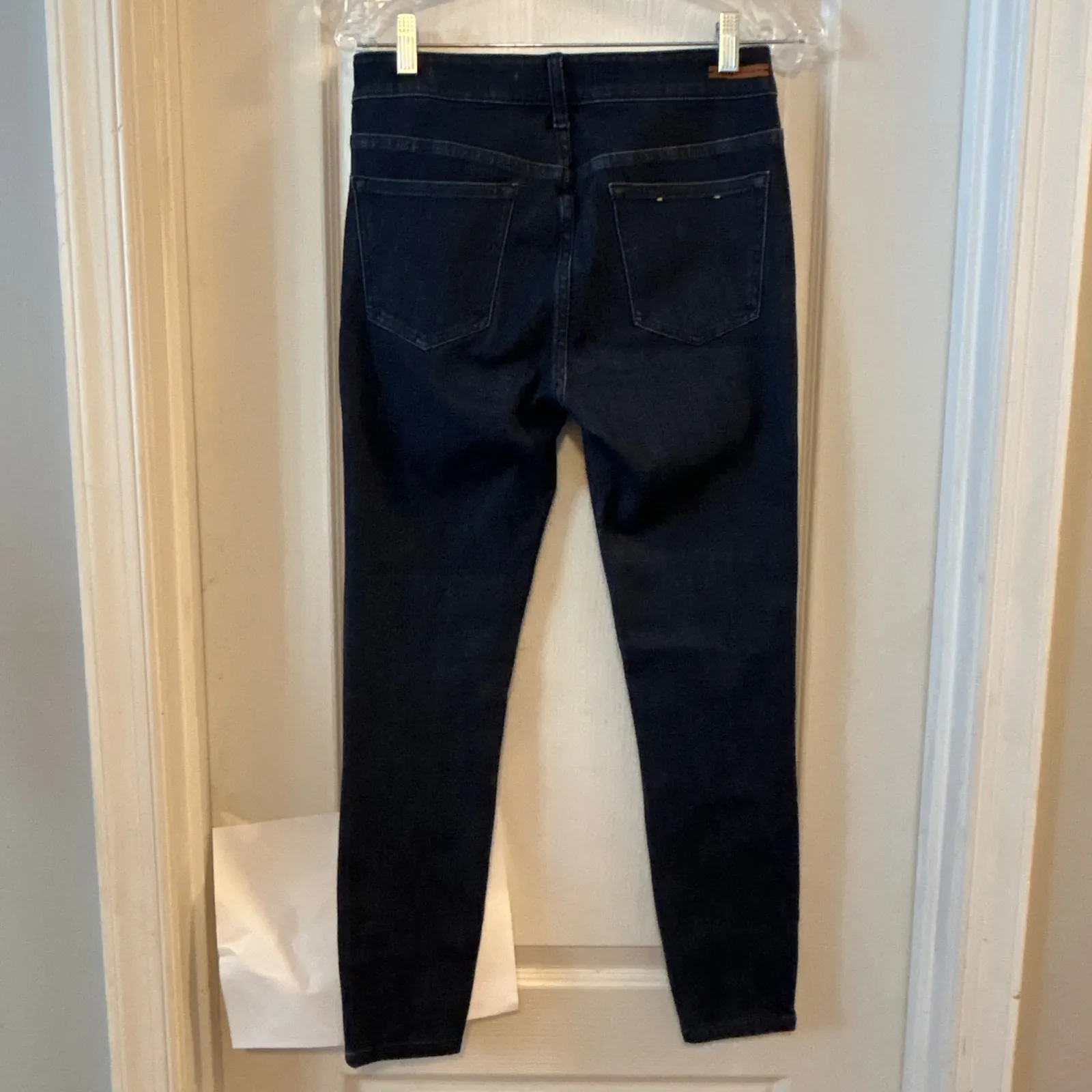 Pilcro by Anthropologie High Rise Denim Legging Jeans Size 28 Dark Wash Stretch Blue - Image 2
