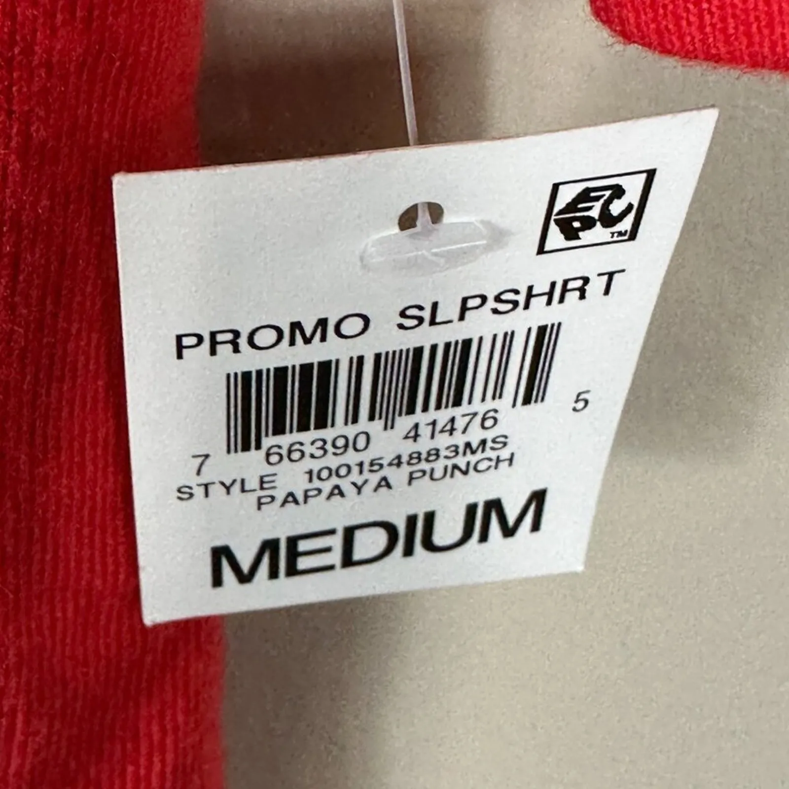 NWT Jenni Cozy Soft Sleep Shirt Womens M Orange Ribbed Long Sleeve Lounge Red Size M - Image 6