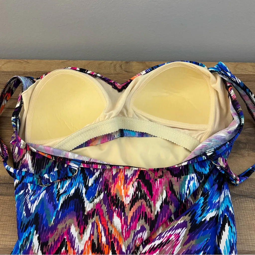 Trimshaper Soft Cup One Piece Swim Suit Slimming Women’s Blue Size 12 - Image 3