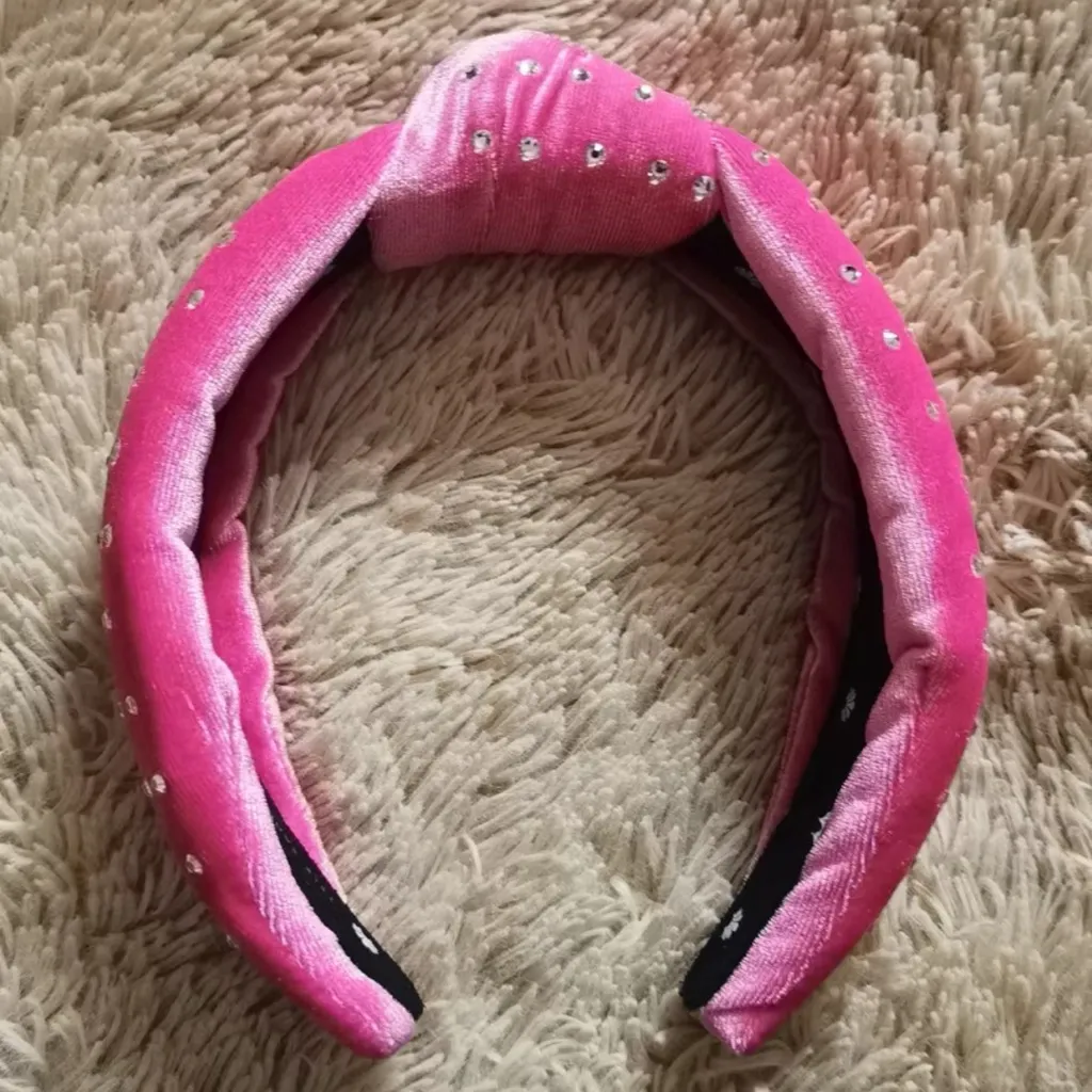 LeLe Sadoughi Pink Rhinestone women Headband - Image 2