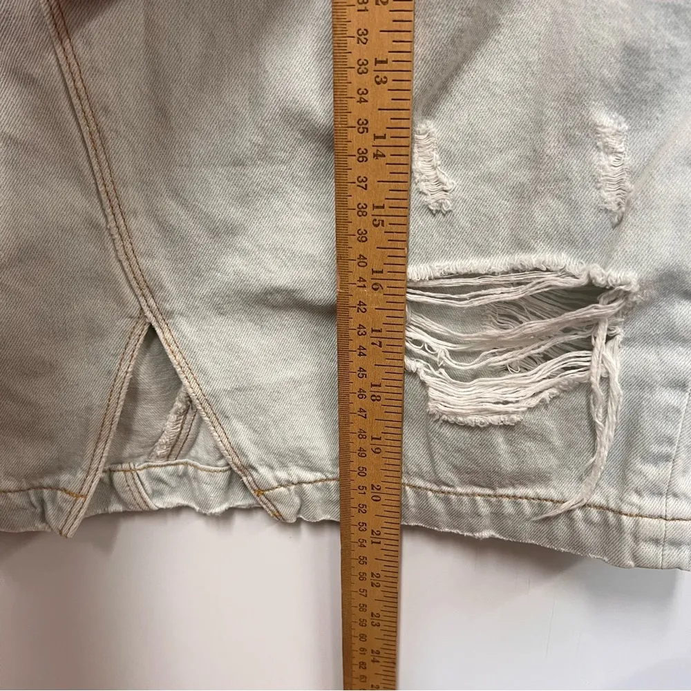 Rag & Bone Denim Skirt Style W1B04K273SNO color Shred Norte 100% Cotton Size 28 - Image 15