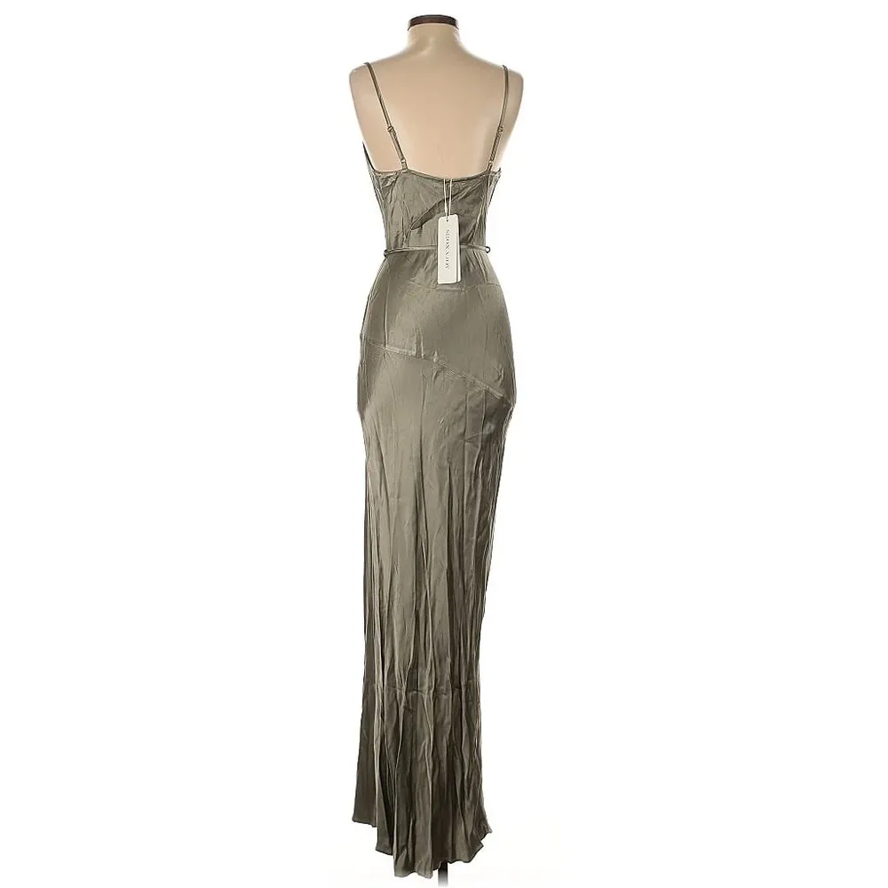 NWT Shona Joy La Lune Bias Cowl Maxi Dress Revolve Olive Green Size 4 - Image 3