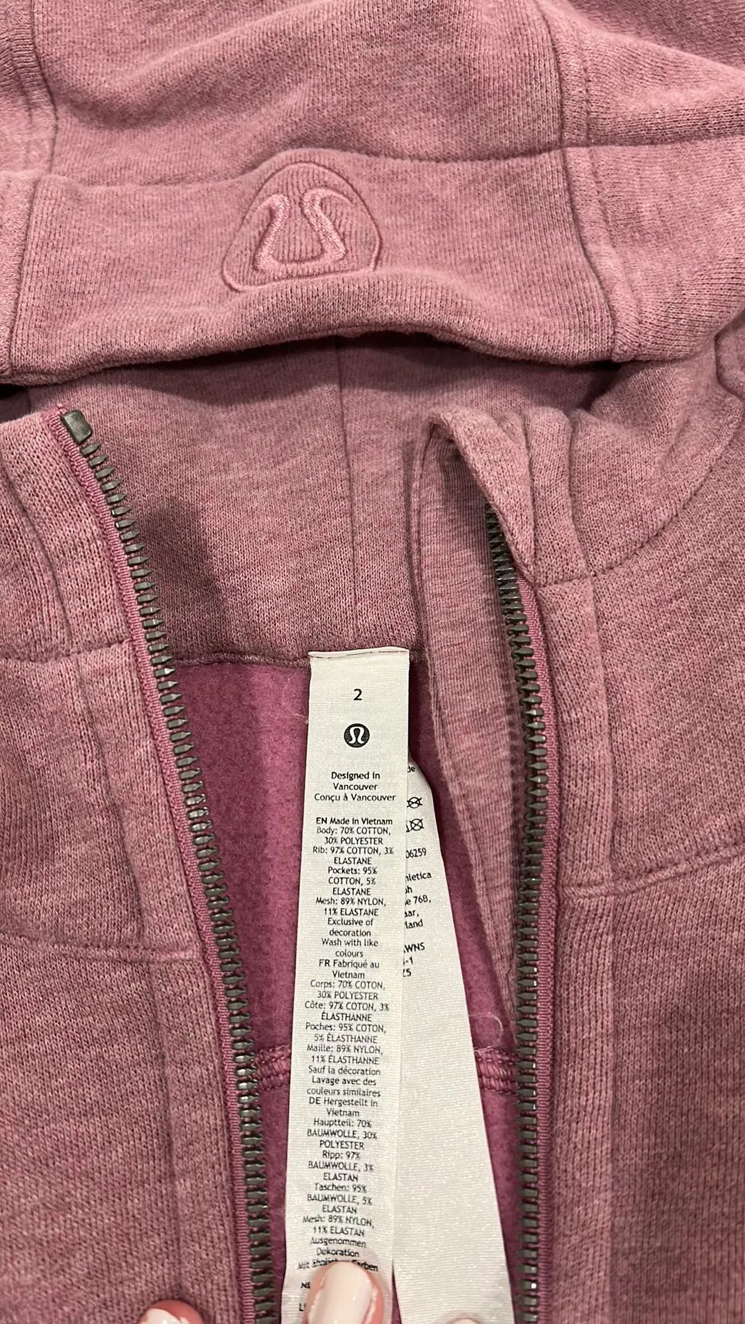 Lululemon Scuba Full Zip Hoodie - Image 2