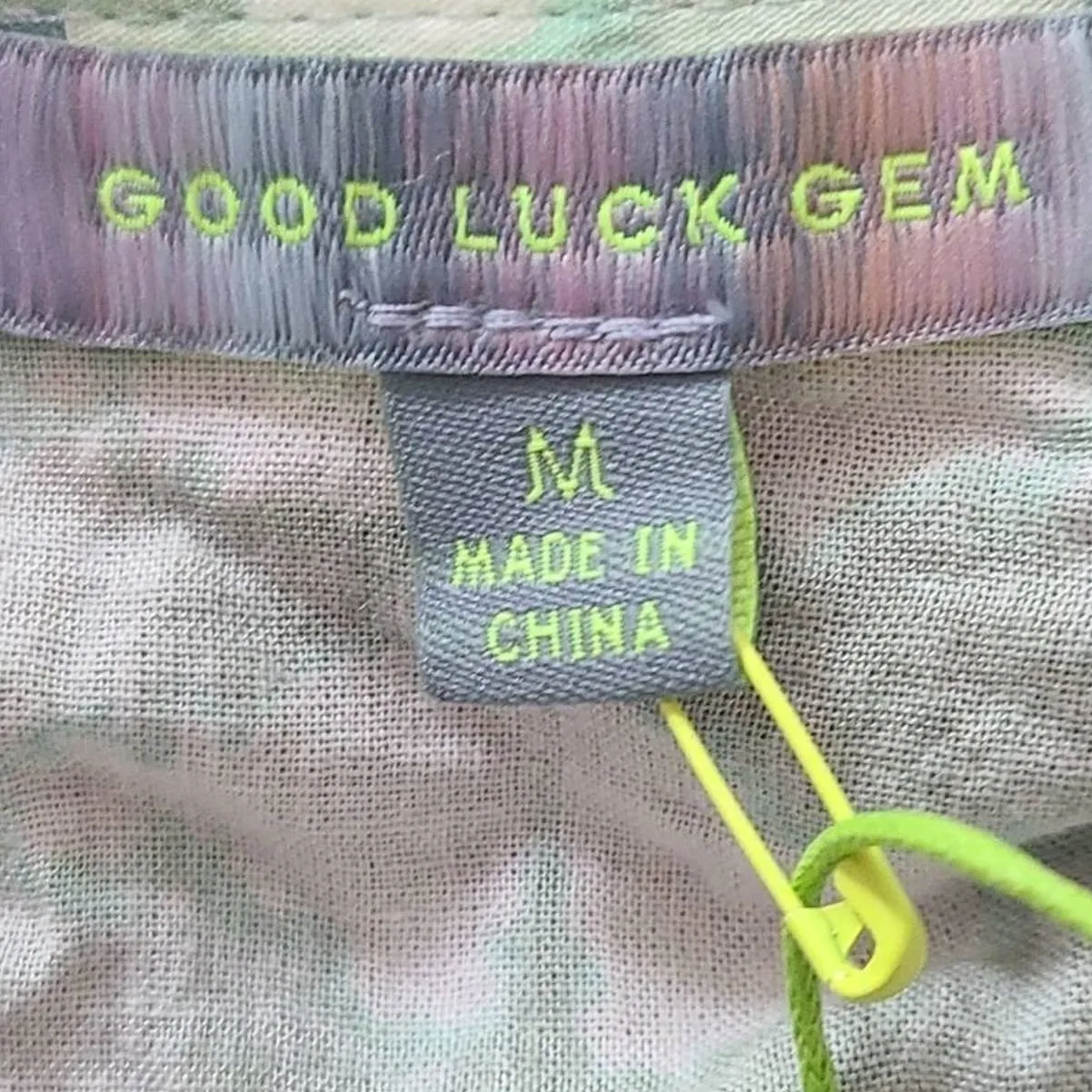 Good Luck Gem Women's Puff Sleeve Ruffle Hem Crop Size Medium - Light Green - Image 8