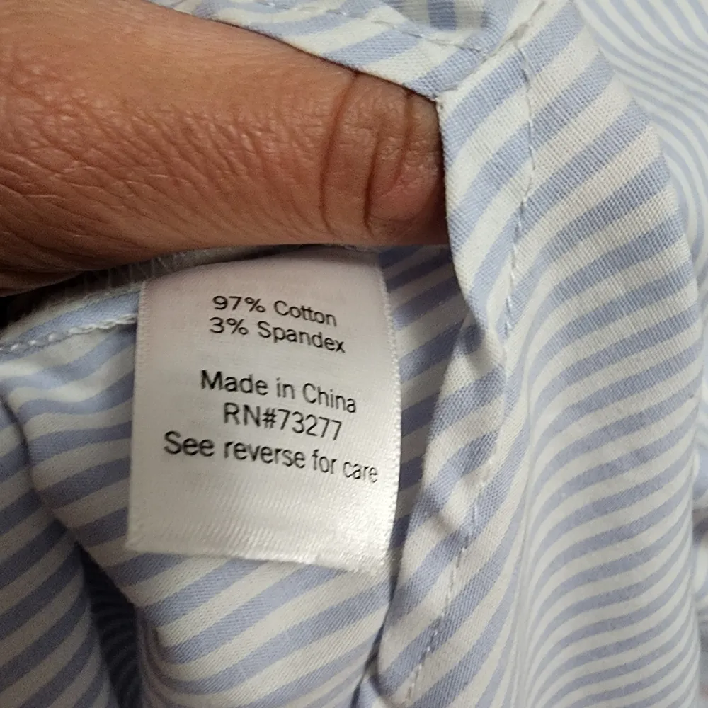 So mixed stripe oversized button down and bralette size medium - Image 10