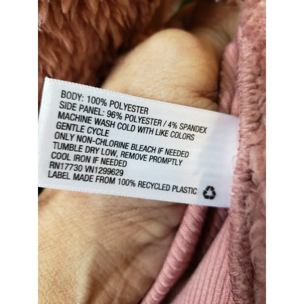 Knox Rose Women's XS Fleece Sherpa Vest Blush Sleeveless Vest Open Front Pockets - Image 9