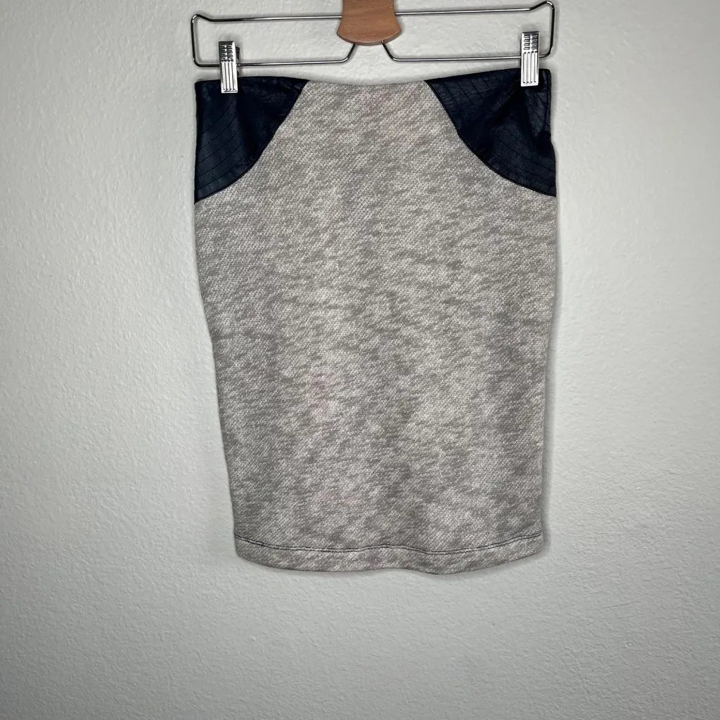 Anthropologie Love & Liberty Lamb Leather Paneled Knit Pencil Skirt Small petite - Image 10