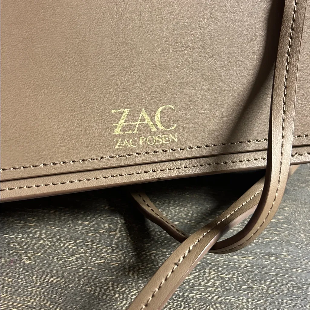 ZAC ZAC POSEN EARTHETTE Star Stud Crossbody Beige Handbag Authentic new $395 - Image 2