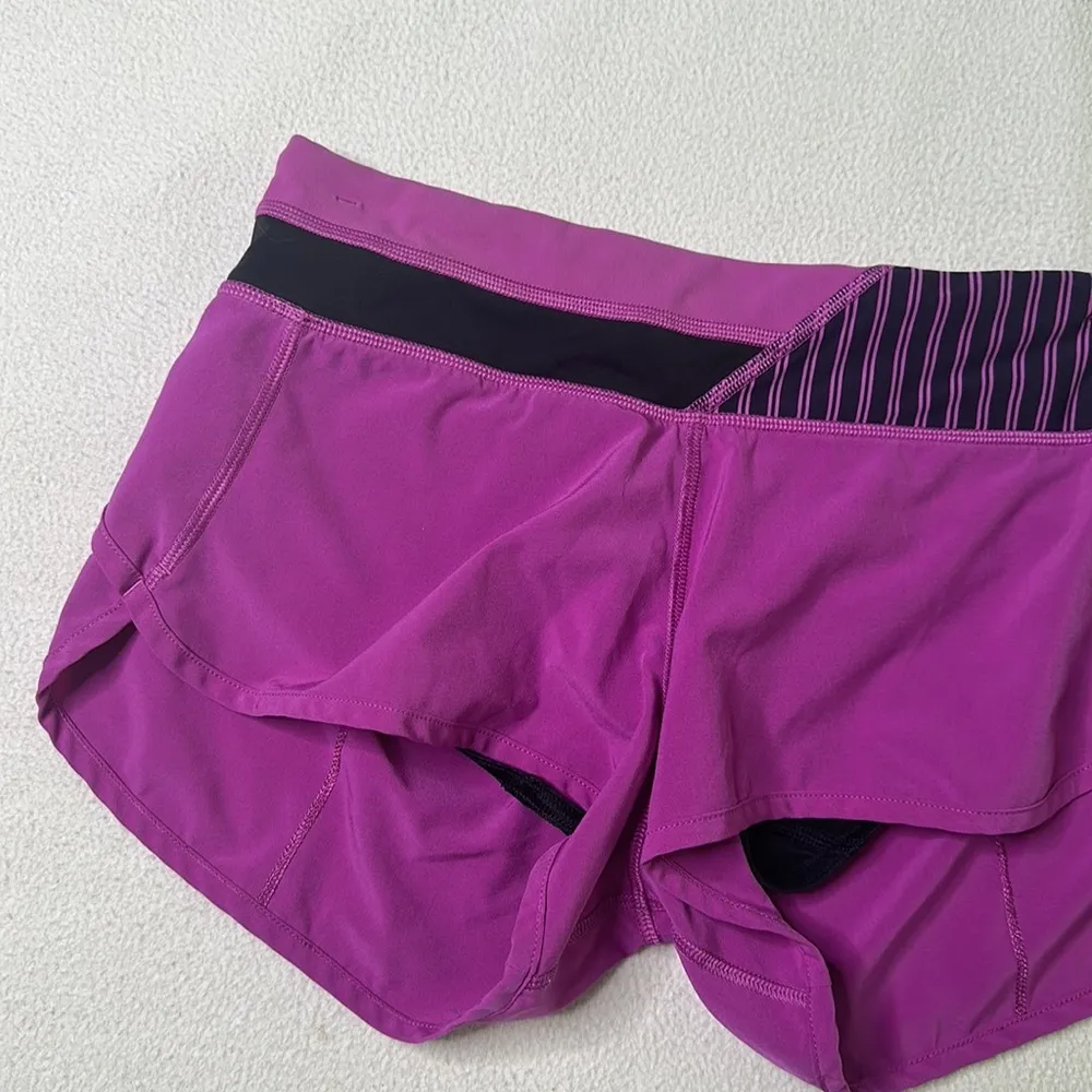 Lululemon Speed Up Short in Purple/Black - Image 2