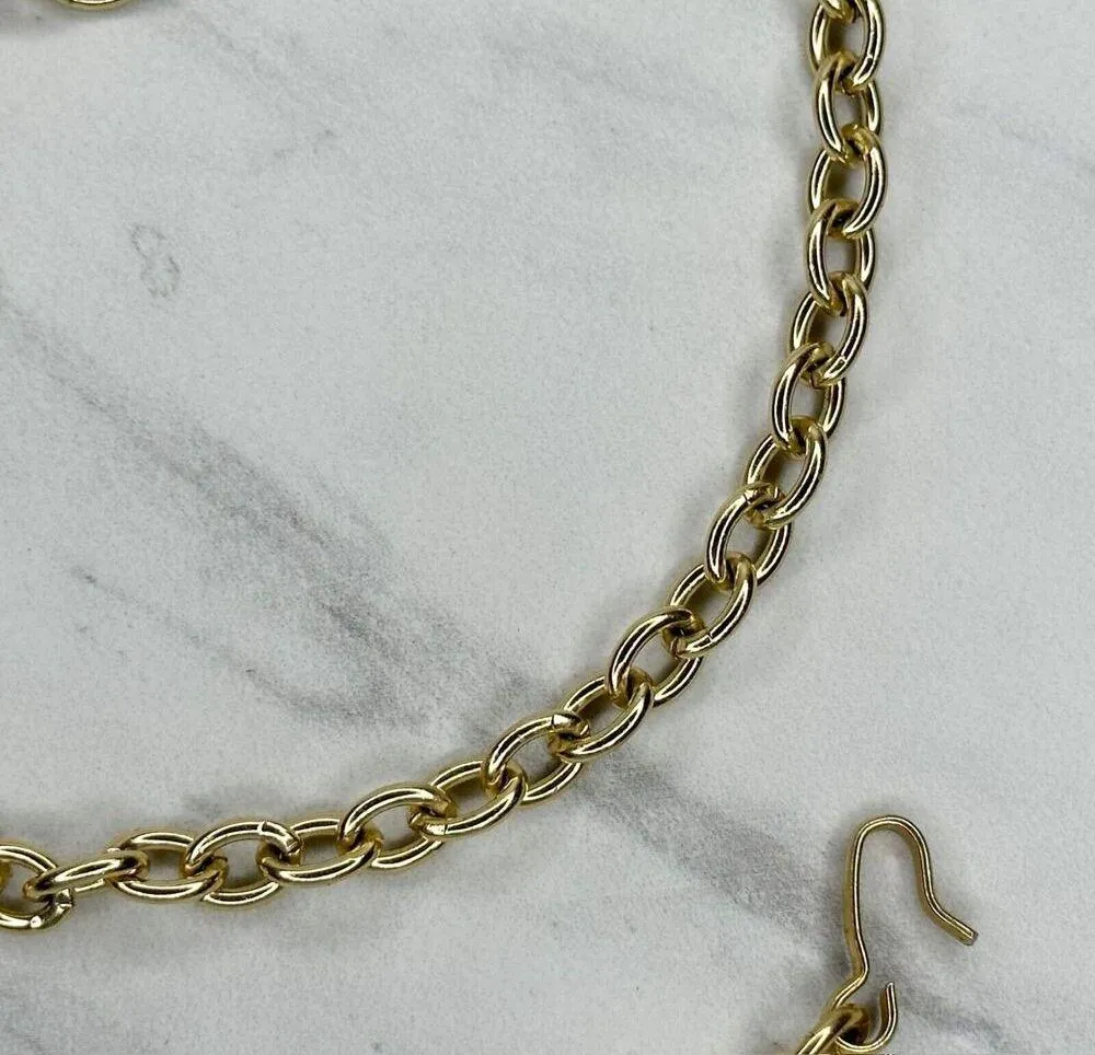 Skinny Draped Gold Tone Metal Chain Link Belt Y2K Small/Medium (S/M) ✨ - Image 8