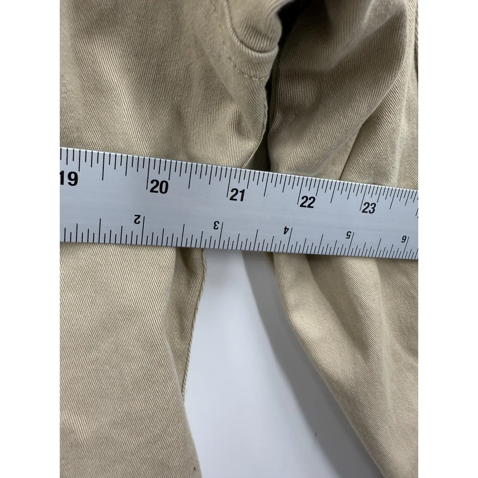 CAbi Jacket Womens Large Khaki Hooded Utility Anorak Cotton Snap Zip Style 110 - Image 10