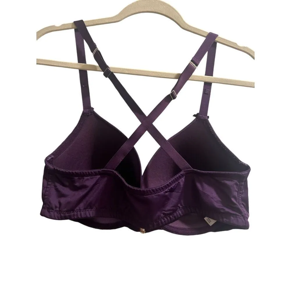 ✨Cacique Strappy Boost Plunge Sz 38DD Purple Bra✨ - Image 6