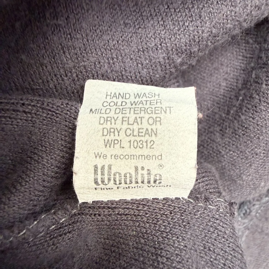 Joan Vass Wide Leg Knit Cropped Pants Womens 1 Medium Blue Loungewear Cozy Comfy - Image 14