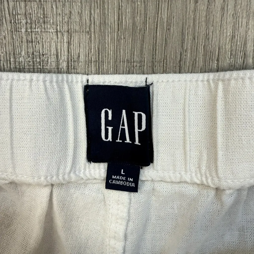 Gap White Linen Pants - Size Large - Image 4