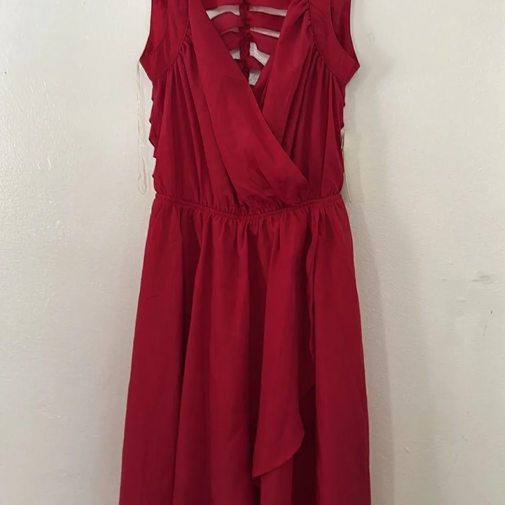 Hollywould  Red High Low Red dress NWT - Image 3
