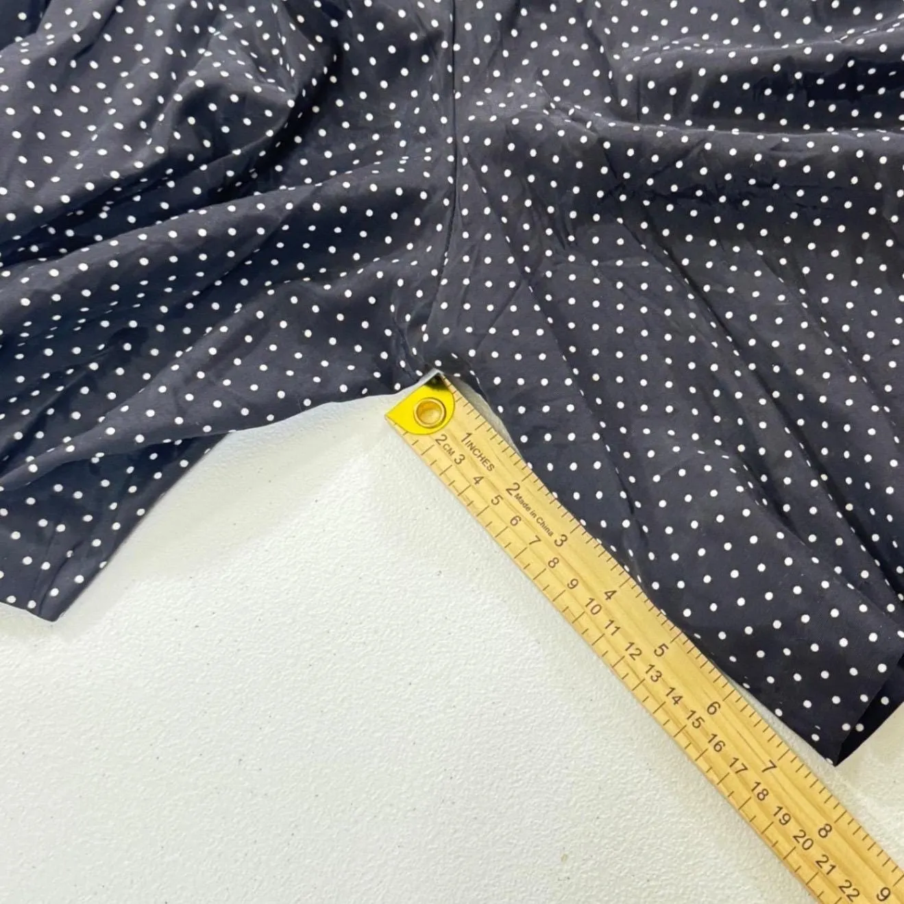 VTG 70 80 SJ Fashion PolkaDot Romper Black White Button Detail USA 16 whimsical - Image 7