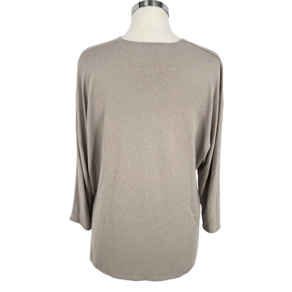 Wilfred Free Aritzia Knit V-Neck Top Lightweight Loose Fit Gray Size Large - Image 7