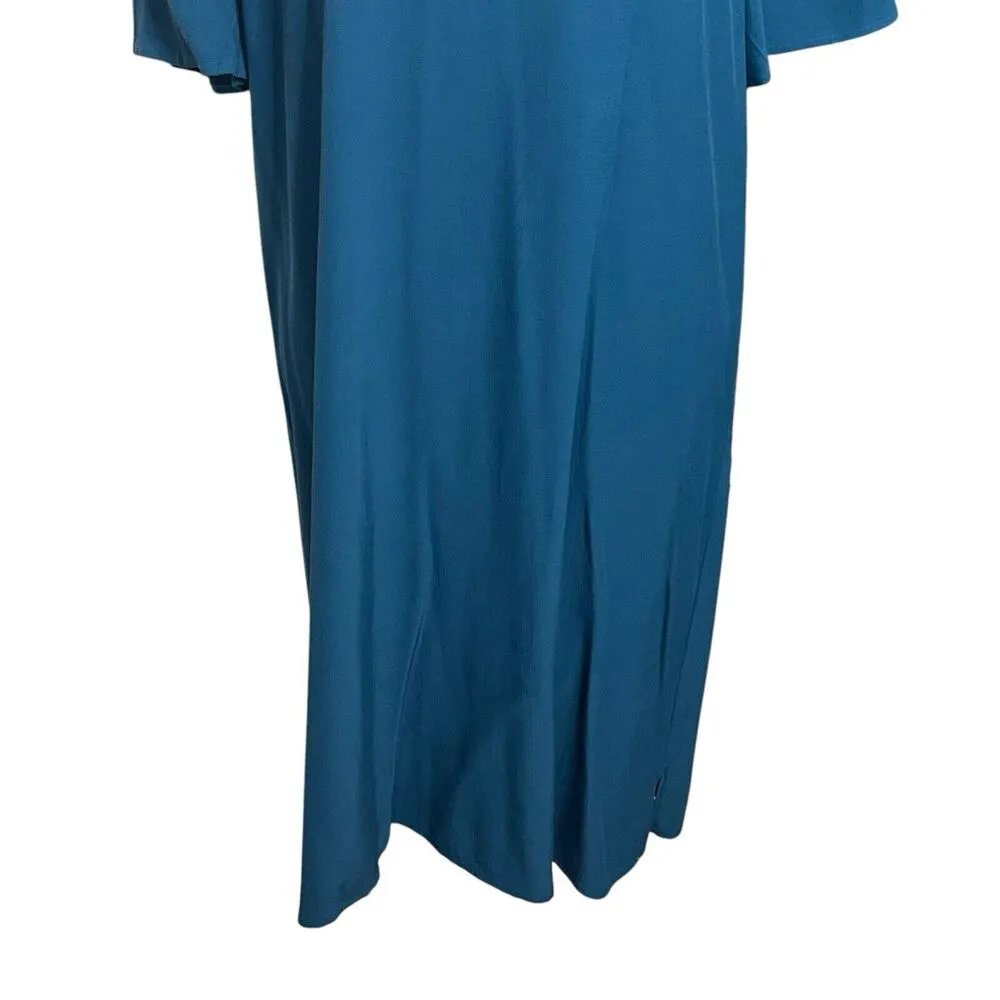 Eileen Fisher Tencel Viscose Crepe Mini Dress Crew Neck Women’s Size M - Image 3