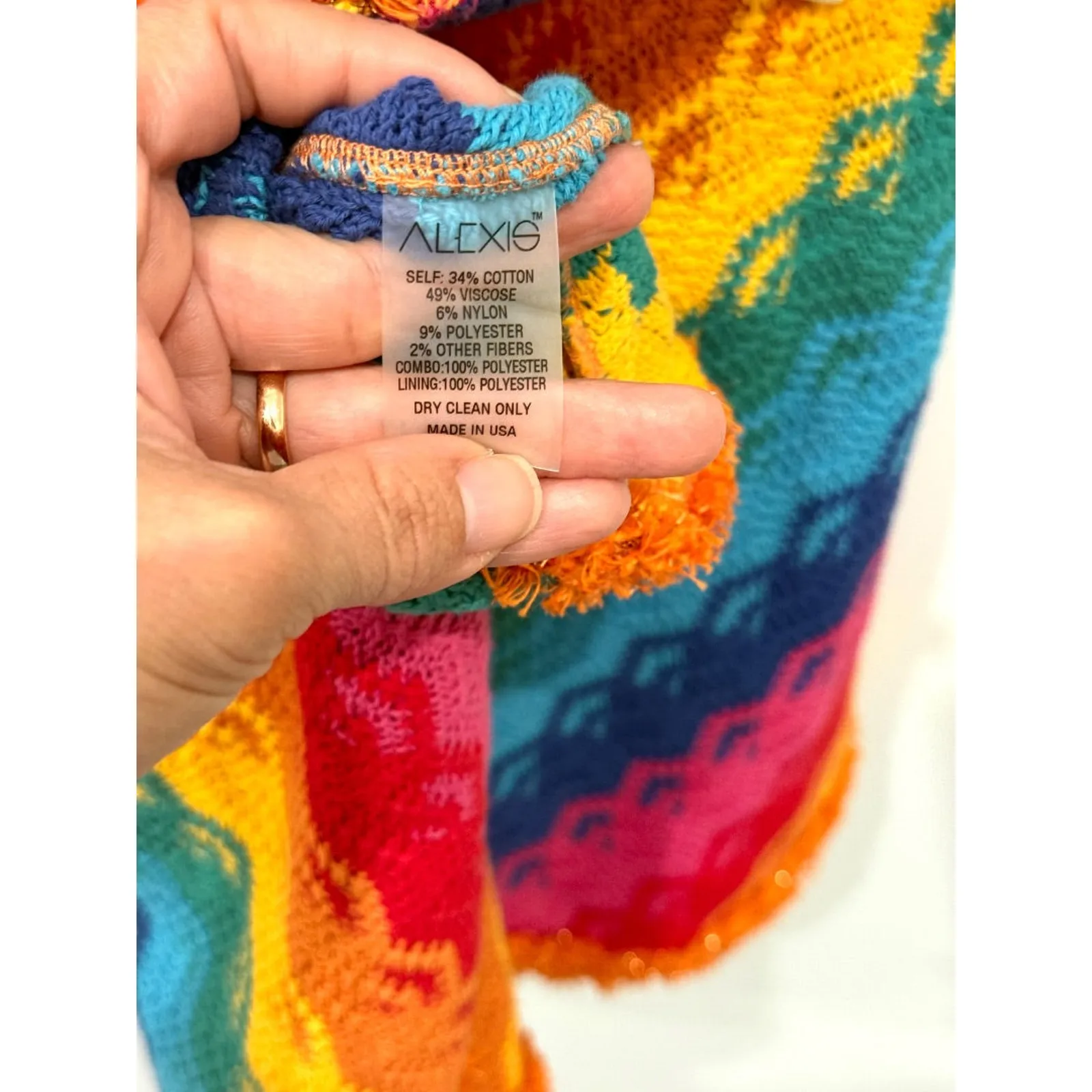 Alexis Rainbow Knit Set: Cielo Top & Kalile Mini Skirt Multi Women's Size Small - Image 7