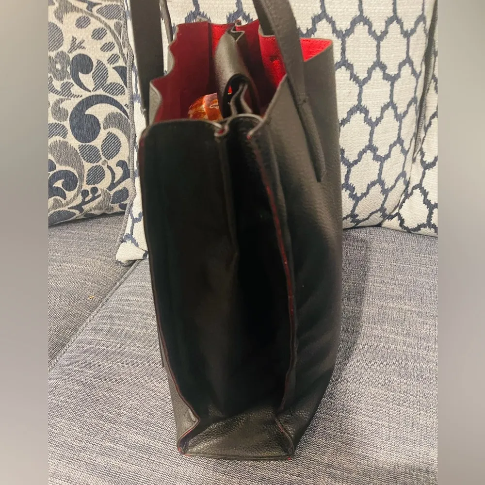 Steve Madden black tote bag leather 15’x13’x5 - Image 3