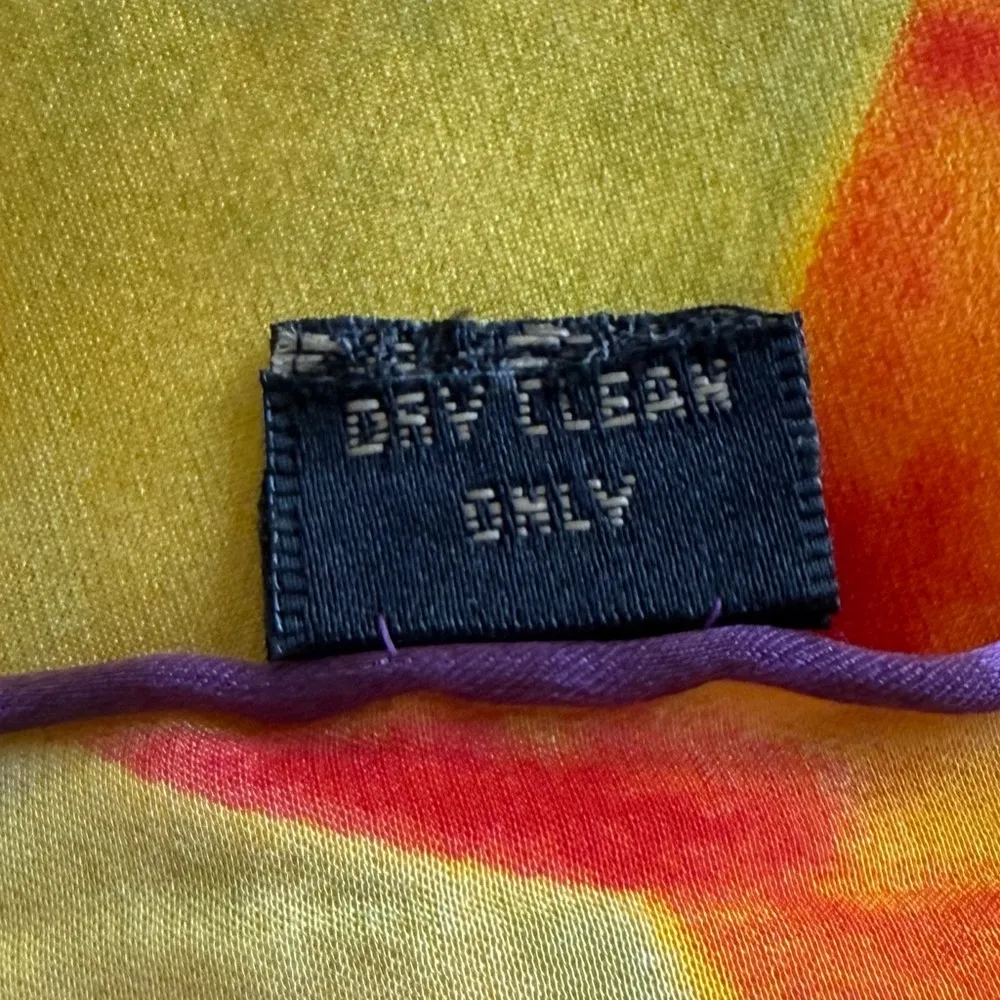 Vintage Angelique L. Paris 100% Silk Rolled Hem Floral Square Scarf 33”X 34” Red - Image 10