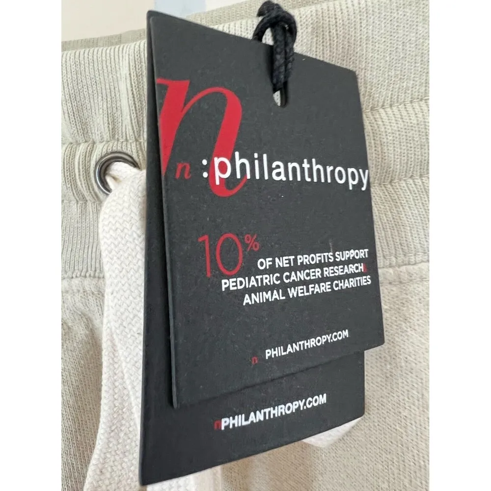 n:PHILANTHROPY Women XS Beige Coco Short Distressed Draw String New Vintage Bone - Image 3