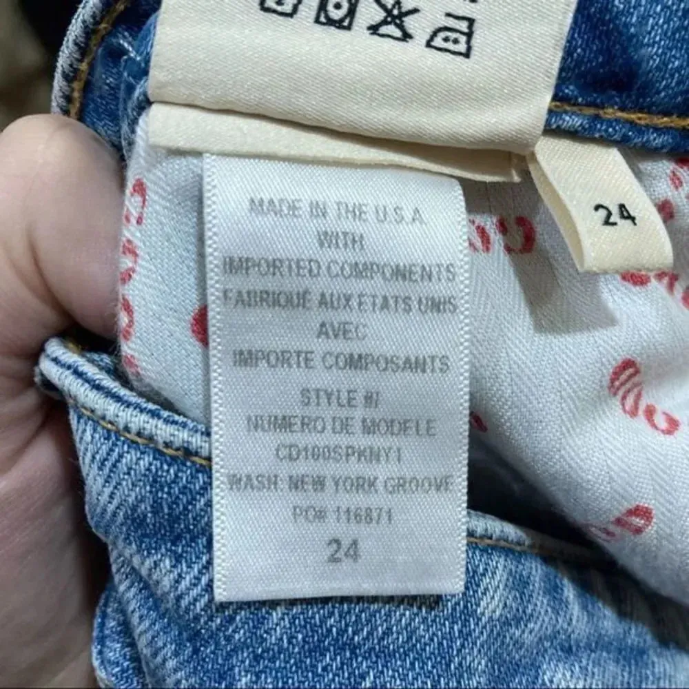 AO LA Alice + Olivia Mid Rise Skinny Jeans Embroidered Size 24 - Image 10