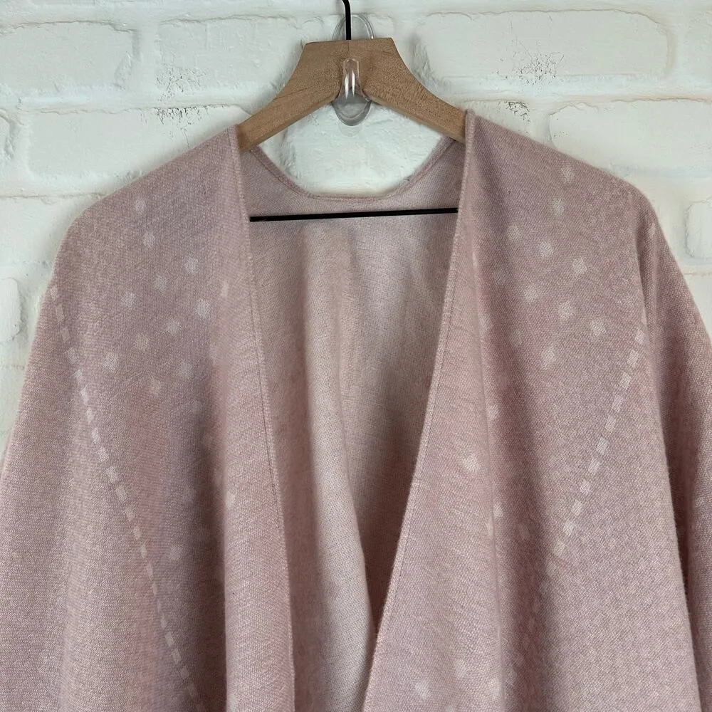 Gentle Fawn Hermosa Cardigan Fringe Shawl Wrap Pink Soft Feel Layering Size XS/S - Image 4