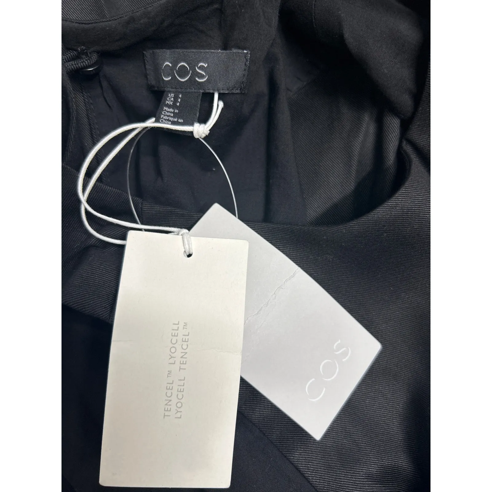 COS Black jumpsuit with Open Back and Wide Leg and adjustable waist. NWT. Size 4 - Image 10