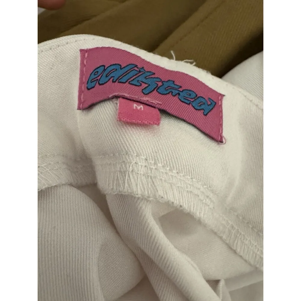 Edikted White Wide Leg Trouser -M - Image 4