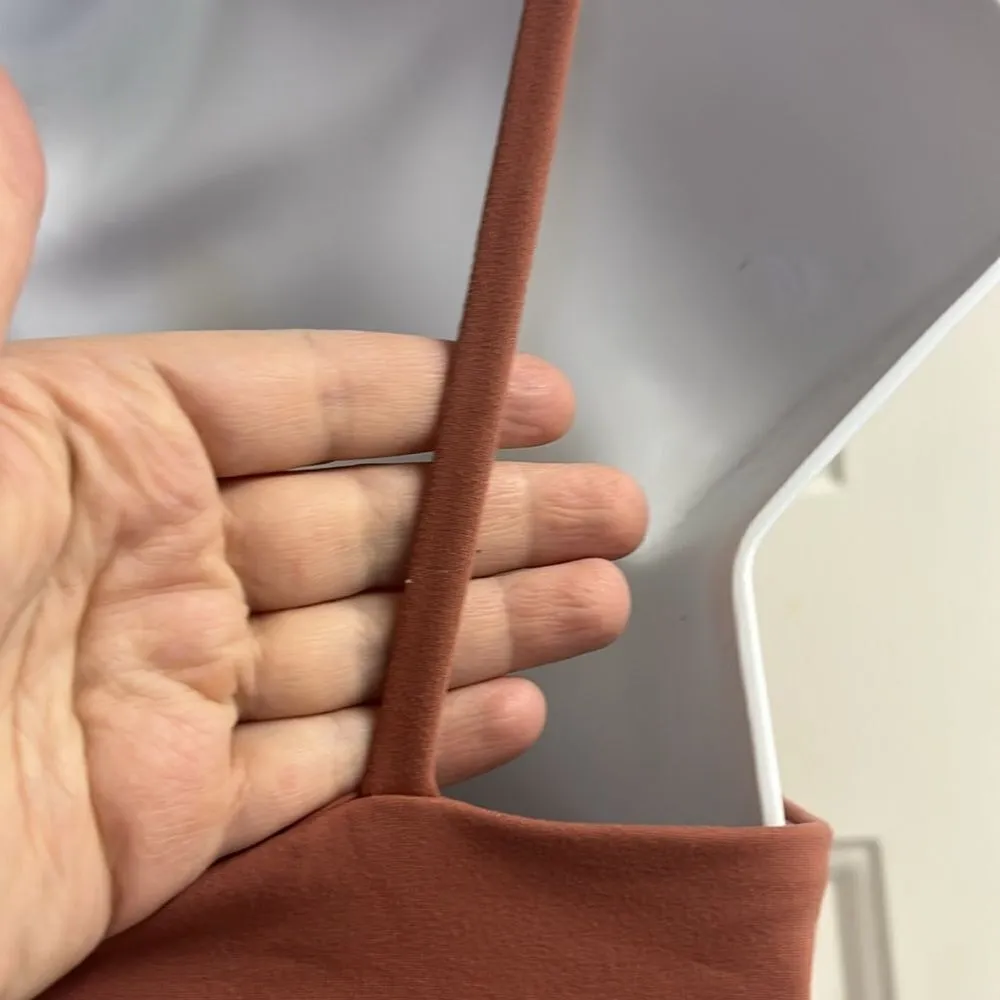 Women Shelf Sports Bra Longline Workout Yoga Crop Tank Top Camisole Bra- Sunset - Image 3