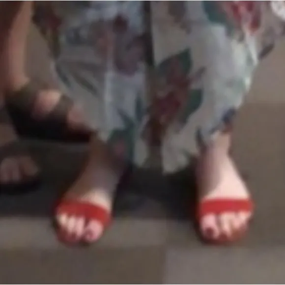 Real Italian Red suede sandals with a 0.75" inch heel by Borgo Giannotti - Image 5