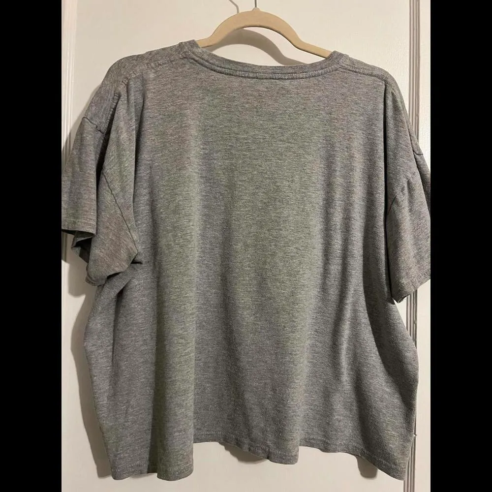 Casual Grey London England Graphic Tee Boxy and Oversized Gray Size XL - Image 4
